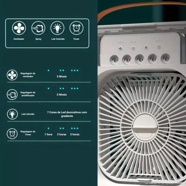 Ventilador Umidificador Portátil GelaAki